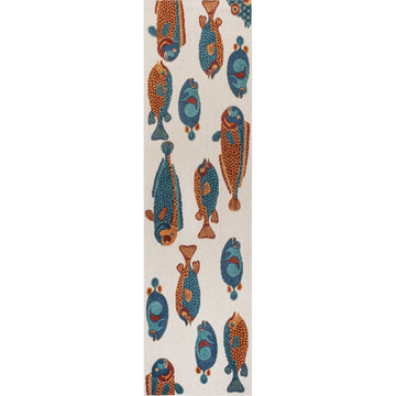 Algarve Modern Fish High-low Indoor/outdoor Area Rug